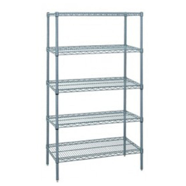 Quantum WR86-2124GY-5 Wire Shelving Starter Kit 24"W X 21"D X 86"H 600 800 Lb. Capacity