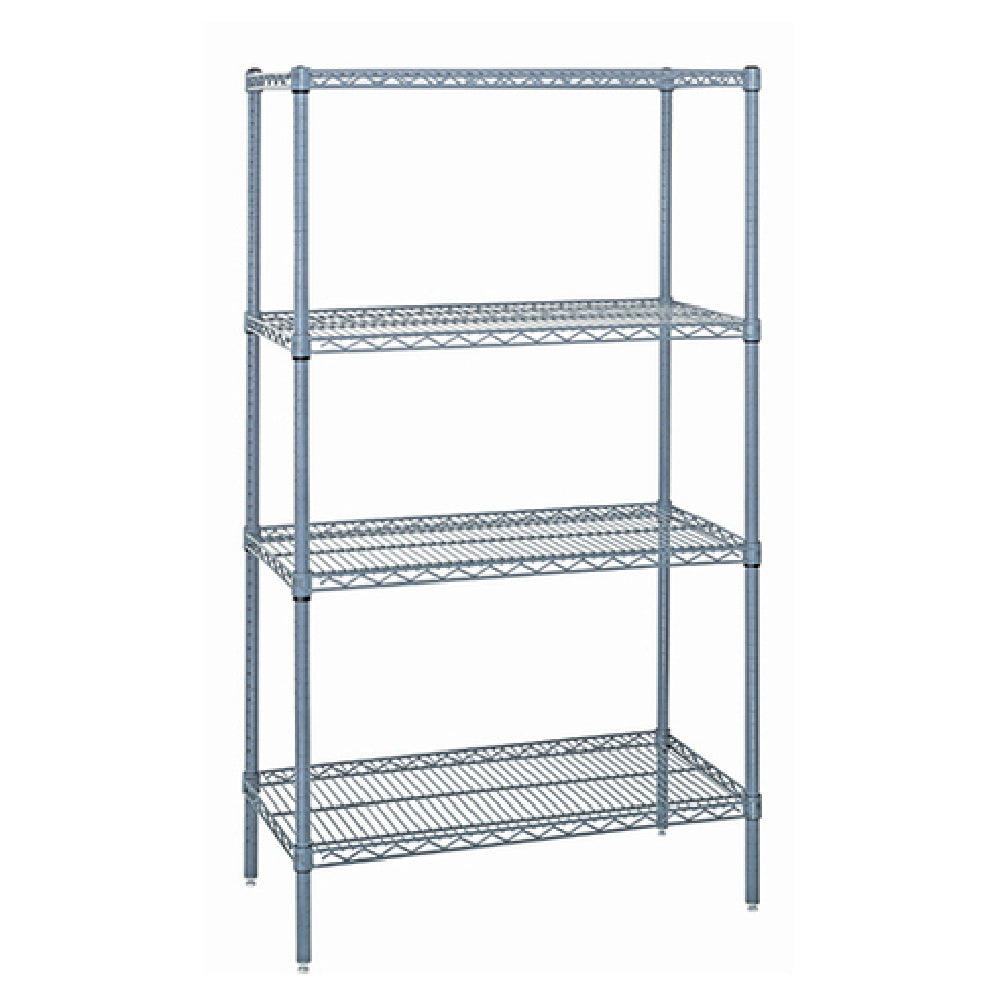 Quantum WR63-1436GY Wire Shelving Starter Kit 36"W X 14"D X 63"H 600 800 Lb. Capacity