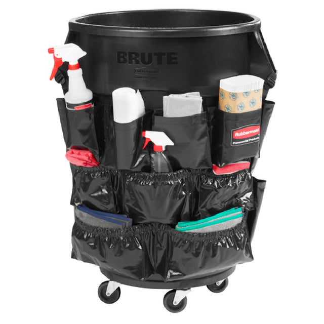 Rubbermaid 1867533 Executive BRUTE® Caddy Bag (12) Various Sized Pockets Fits 2032 & 44 Gallon BRUTE® Containers Or X-cart 8 Bushel And Multistream Systems