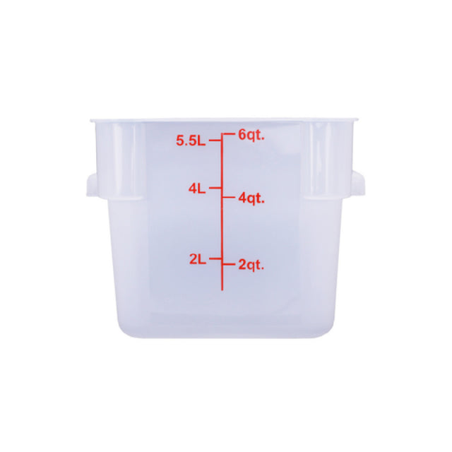 CAC China FS2P-SQ6T Food Storage Container 6 Qt. Square