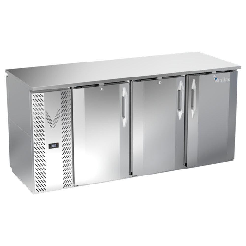 Victory VBBN72HC-F-PT-S - Pass-Thru Back Bar Refrigerator, Food Rated, Three-section