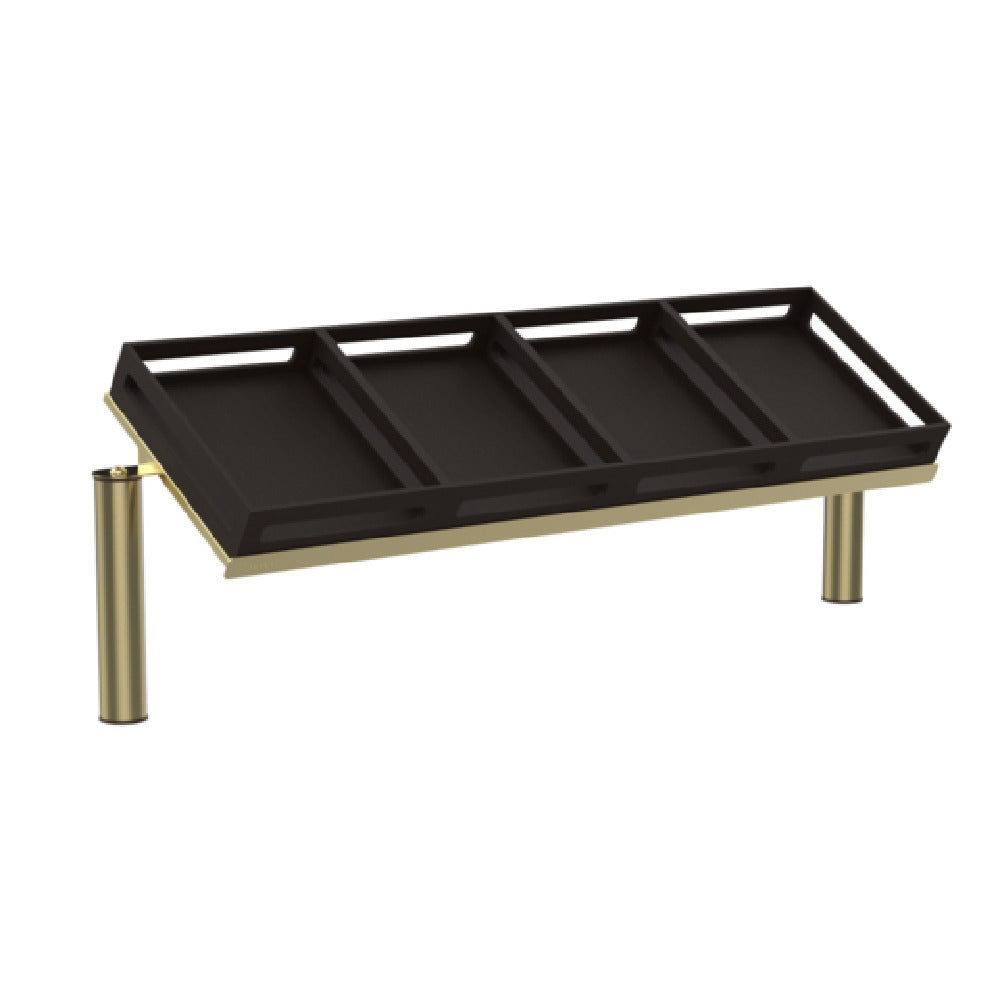 Steelite MGCIAY18DBXX - CRATE RACK BRUSHED BRASS DARK BAMBOO, Crate Rack, Brushed Brass Dark Bamboo