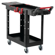 Rubbermaid 1997206 RCP Heavy Duty Adaptable Utility Cart Small (2) Shelves