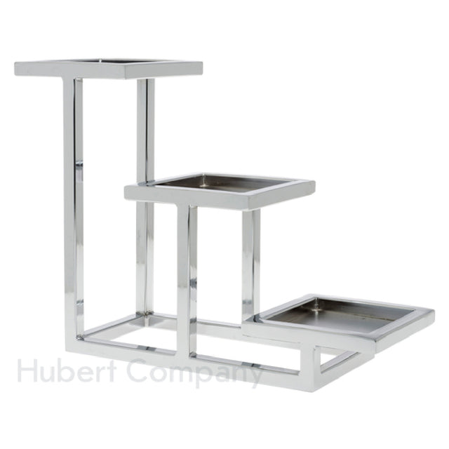 Hubert 23628 - Cerve Collection Bowl Stand, 3-tier, 3-7/8"L X 13-1/2"W X 9-11/16"H