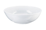 A plain, white, round 5.5 oz bowl with smooth sides and a slightly flared rim sits on a white background. The ceramic bowl is empty, its glossy surface reflecting light for a clean and simple appearance.