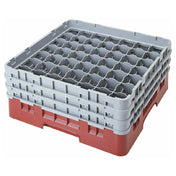 Cambro 49S638416 Camrack® Glass Rack With (3) Soft Gray Extenders Full Size