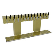 Glastender BRT-14-PB Bridge Draft Dispensing Tower Countertop (14) Stainless Steel Faucets (handles Not Included)