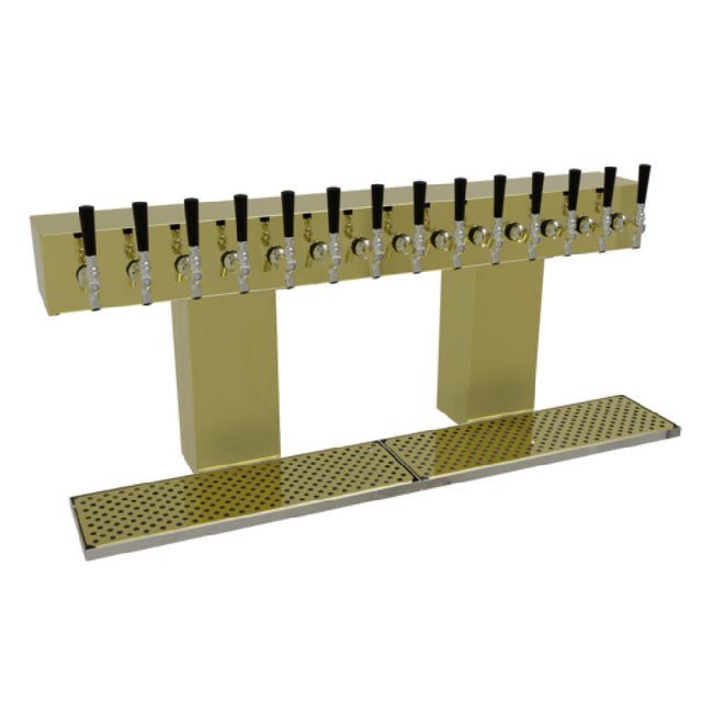Glastender BRT-14-PB Bridge Draft Dispensing Tower Countertop (14) Stainless Steel Faucets (handles Not Included)