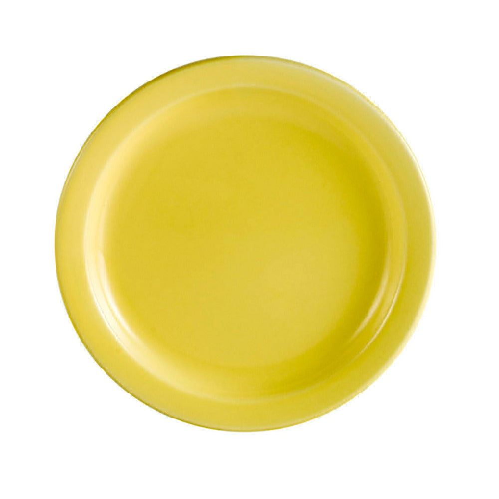CAC China L-6NR-Y Las Vegas Plate 6-1/2" Dia. X 3/4"H Round
