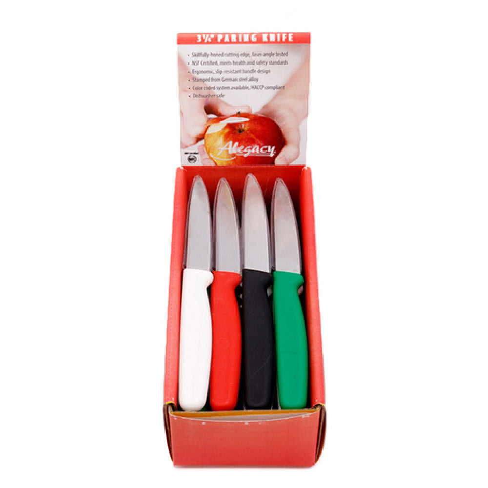 Alegacy Foodservice Products PC12625AST E™ Economy Paring Knife Display 3-1/4" Blade Polypropylene Handle