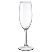 Steelite 4983Q673 Flute Glass 5-3/4 Oz. (H 7-3/4" M 2-1/4" T 1-7/8" B 2-1/4") Pulled Stem