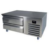 QualServ (Middleby) UCFB548-SS61A - Freezer Base, Self-contained Refrigeration, (2) Drawers Hold (2) 12"x20"x4" Pans