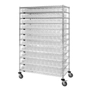 Quantum WR74-1248-110101CL Bin Wire Shelving System 48"L X 12"D X 74"H 800 Lbs. Load Capacity Per Shelf