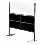 Lakeside 158947 Safe-Rail™ Modular Traffic Rail 72" Long With Clear Polycarbonate Barrier