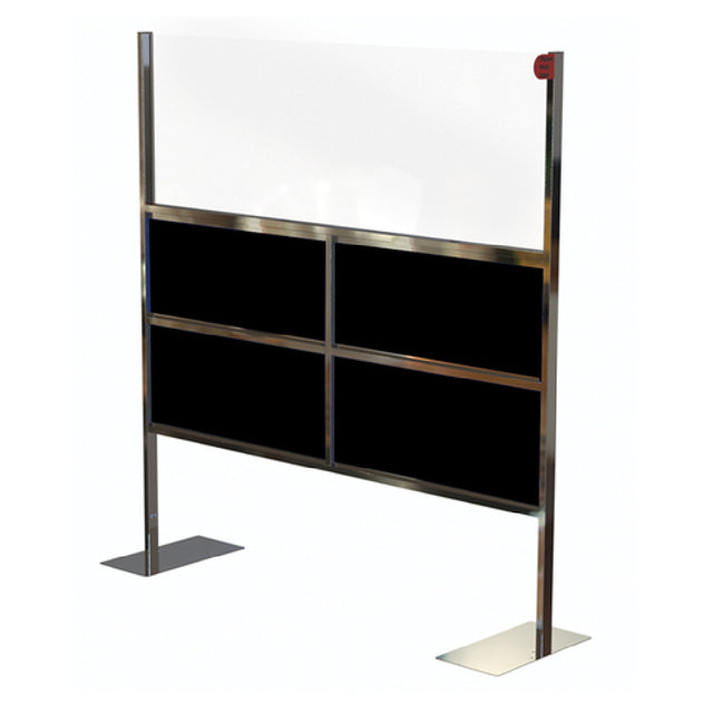Lakeside 158947 Safe-Rail™ Modular Traffic Rail 72" Long With Clear Polycarbonate Barrier