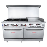 Empura EGR60-G24_NAT - Double Base Gas Range, Natural Gas, 60"W X 32-5/8"D X 60-1/8"H