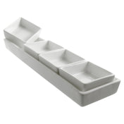 10 Strawberry St LEX-4PKTCDMNT - Condiment Tray Set, 4 Pocket, 11-1/8" X 3-1/2"