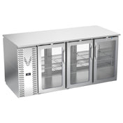 Victory VBB72HC-G-PT-S - Pass-Thru Back Bar Refrigerator, Three-section, 72"W X 32-3/4”D X 34"H