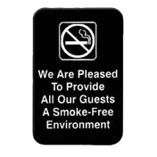 Thunder Group PLIS6901BK Information Symbol Sign 6" X 9" We Are Pleased To Provide All Our Guests A Smoke-Free Environment