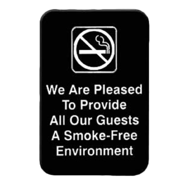 Thunder Group PLIS6901BK Information Symbol Sign 6" X 9" We Are Pleased To Provide All Our Guests A Smoke-Free Environment
