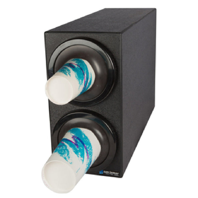 San Jamar C2902BK EZ-Fit® Beverage Center Cabinet 7-3/4"W X 23-3/4"D X 15"H Contains (2) EZ-Fit Cup Dispensers (C2410C)