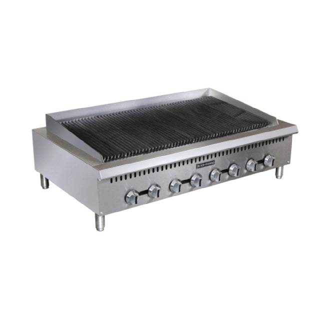 Admiral Craft BDCTC-48 Black Diamond Charbroiler Countertop 48" W X 30" D
