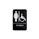 TableCraft Products 11673 - Sign, "Women/Accessible", 6"W X 1/8"D X 9"H