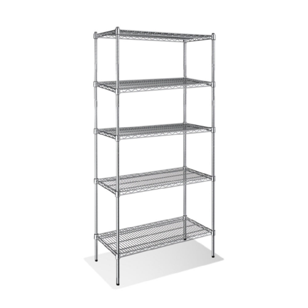 Steel Works Stainless SW1472C-5 Heavy Duty Wire Shelving Unit 5-tier 14"x 72"