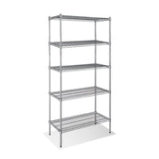 Steel Works Stainless SW1472C-5 Heavy Duty Wire Shelving Unit 5-tier 14"x 72"