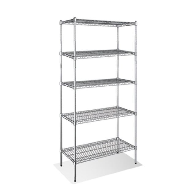 Steel Works Stainless SW1472C-5 Heavy Duty Wire Shelving Unit 5-tier 14"x 72"