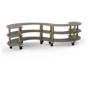 Steelite MGCMSB03GBXW Mogogo Buffet Solutions Modular Serving Station 3-tier 141" X 76" X 35"H