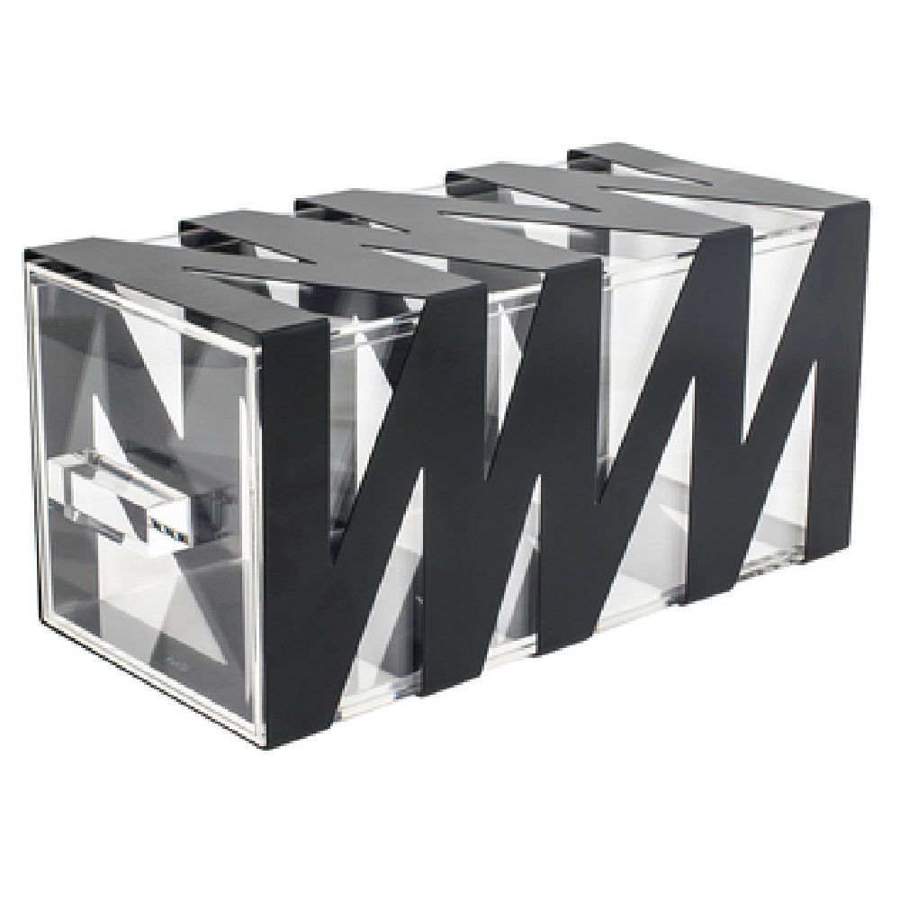 FOH BHO085BKI20_ Zig Zag Housing/Drawer Set Matte Black Includes One BRI013BKI28 13" Zig Zag Risers Set Of 2 Matte Black