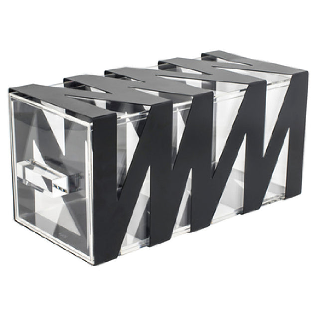 FOH BHO085BKI20_ Zig Zag Housing/Drawer Set Matte Black Includes One BRI013BKI28 13" Zig Zag Risers Set Of 2 Matte Black