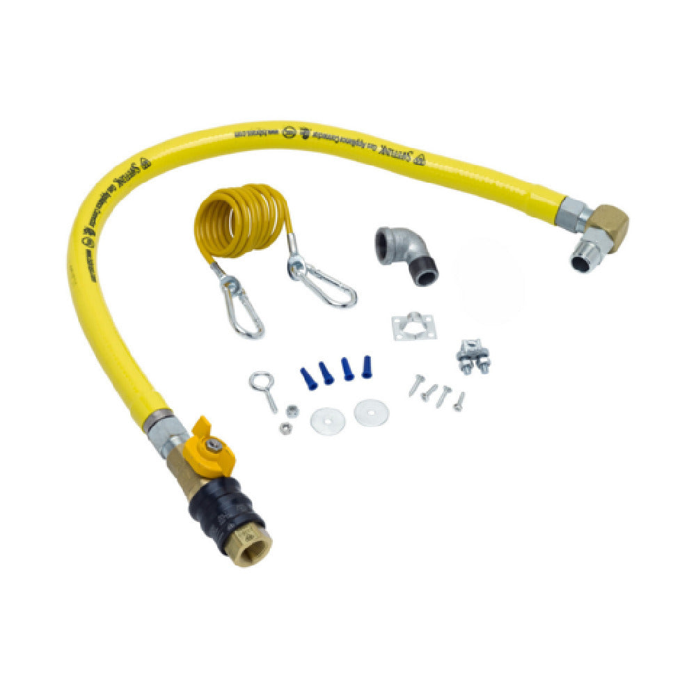 T&S Brass HG-4D-24G-SEL Gas Appliance Connector Hose 24" Coated