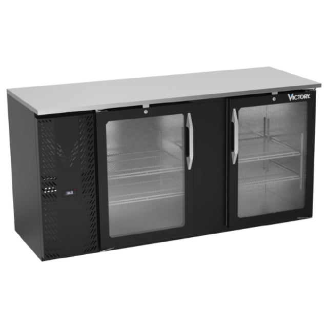 Victory VBBN68HC-G-B - Back Bar Refrigerator, Two-section, 68"W X 25-11/16”D X 34"H