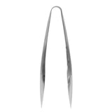 A pair of stainless steel tweezers from the Dalton II Collection, featuring a simple, sleek design. Photographed upright against a white background, the pointed tips and curved grip offer precise handling.