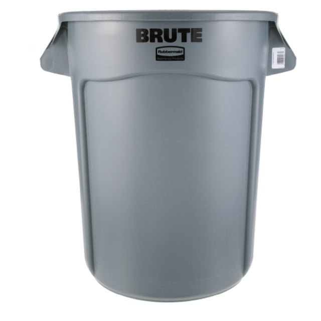 Rubbermaid FG263200GRAY Trash Can 32gal Rnd Gray