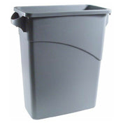 Rubbermaid 1971258 16 Gal Gray Trash Can Slim Jim W/ Handles