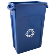 Rubbermaid FG354007BLUE Slim Jim Recycling Can 23 Gal Blue With Handles