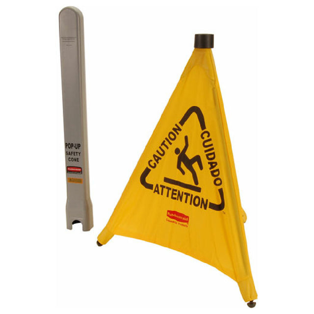 Rubbermaid RBMD9S0000YEL Yl Pop Up Wet Floor Sign