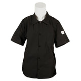 Mercer Culinary M60200BK5X Millennia® Unisex Cook Shirt (5) Traditional Buttons Mesh Back