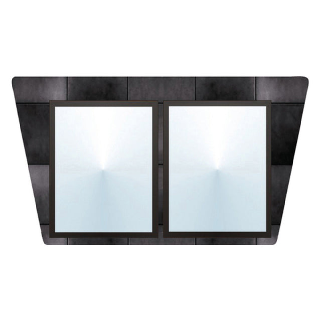 Hubert 48676 - Expressly HUBERT® Cubist Chef/Black Tile 2 Pocket Flat Top Menu Boards - 26"L X 15"H