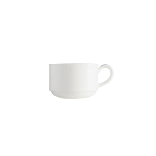 Fortessa HBW-00-456 Andromeda Contemporary Handle Stack Coffee/Tea Cup 6 Oz. (.18L)