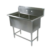 John Boos 42PB244 Pro-Bowl Sink 2-compartment 53-1/8"W X 29-1/2"D X 44-1/16"H Overall Size