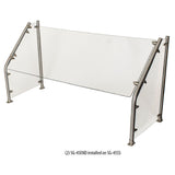 BK Resources SG-45END Sneeze Guard Glass End Panels Acrylic For 45° Angled Guards