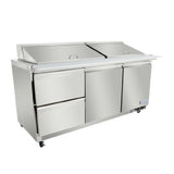 Empura E-KSP72M-D2 - Refrigerated Sandwich/Salad Mega Top Prep Table With Drawers