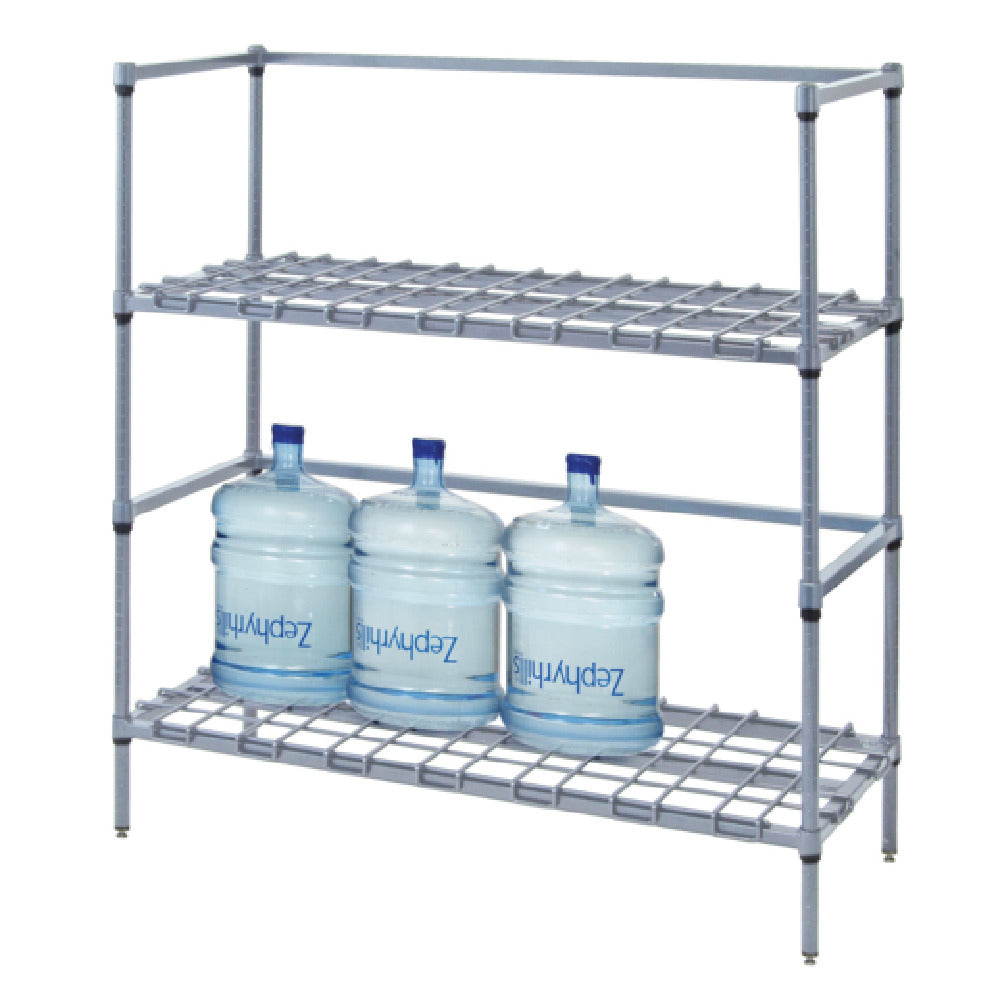 Quantum 182454DGY Tank And Beverage Container Dunnage Rack Wire Two-tier