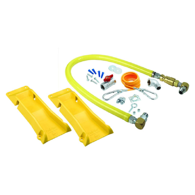 T&S Brass HG-4D-36SK-PS Safe-T-Link Gas Connector Kit 3/4" Connection 36" Hose