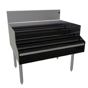 Glastender LDB-36S Underbar Liquor Steps Free Standing 36"W X 29"D (aligns With 24" Deep Units With Single Speed Rail)