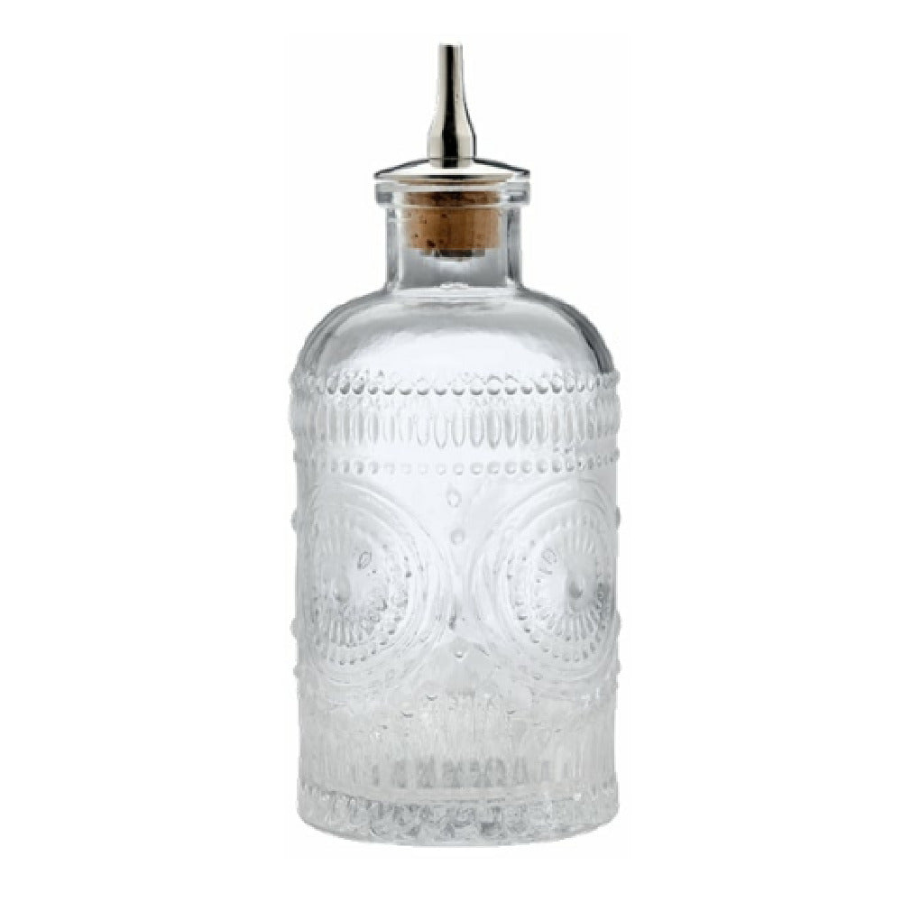 JB Prince 1303 Barfly Glass Bitters Bottle 6.8 Oz. (200ml) 2 5/8” Dia. X 6”H